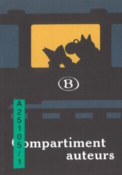 Compartiment auteurs. Illustré par Philippe Geluck. Offert aux voyageurs par la SNCB à l'occasion de la foire du livre de Bruxelles du 5 au 9 mars 2008